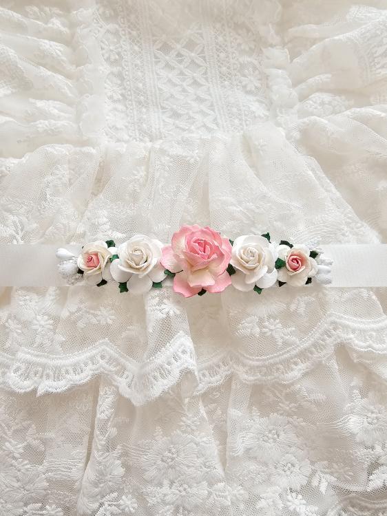 Praktyczny i pasek na chrzest dla dziewczynki Favia | Milulove