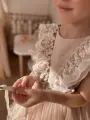 TIULOWA SUKIENKA DLA DZIEWCZYNKI VANESSA BEŻ -  Ubrania dla dziewczynek Milulove