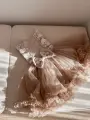 TIULOWA SUKIENKA DLA DZIEWCZYNKI VANESSA BEŻ -  Ubrania dla dziewczynek Milulove
