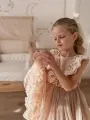 TIULOWA SUKIENKA DLA DZIEWCZYNKI VANESSA BEŻ -  Ubrania dla dziewczynek Milulove