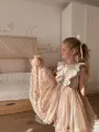 TIULOWA SUKIENKA DLA DZIEWCZYNKI VANESSA BEŻ -  Ubrania dla dziewczynek Milulove