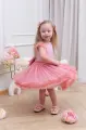 Sukienka tiulowa na roczek Isabell Old Rose -  Ubrania dla dziewczynek Milulove