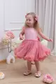 Sukienka tiulowa na roczek Isabell Old Rose -  Ubrania dla dziewczynek Milulove
