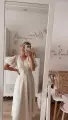 ORIANA dla mamy, elegancka koronkowa sukienka beżowa, maxi -  Ubrania dla dziewczynek Milulove