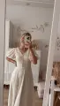 ORIANA dla mamy, elegancka koronkowa sukienka beżowa, maxi -  Ubrania dla dziewczynek Milulove