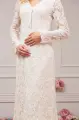 SERENITY , elegancka koronkowa sukienka beżowa, maxi, dla mamy -  Ubrania dla dziewczynek Milulove